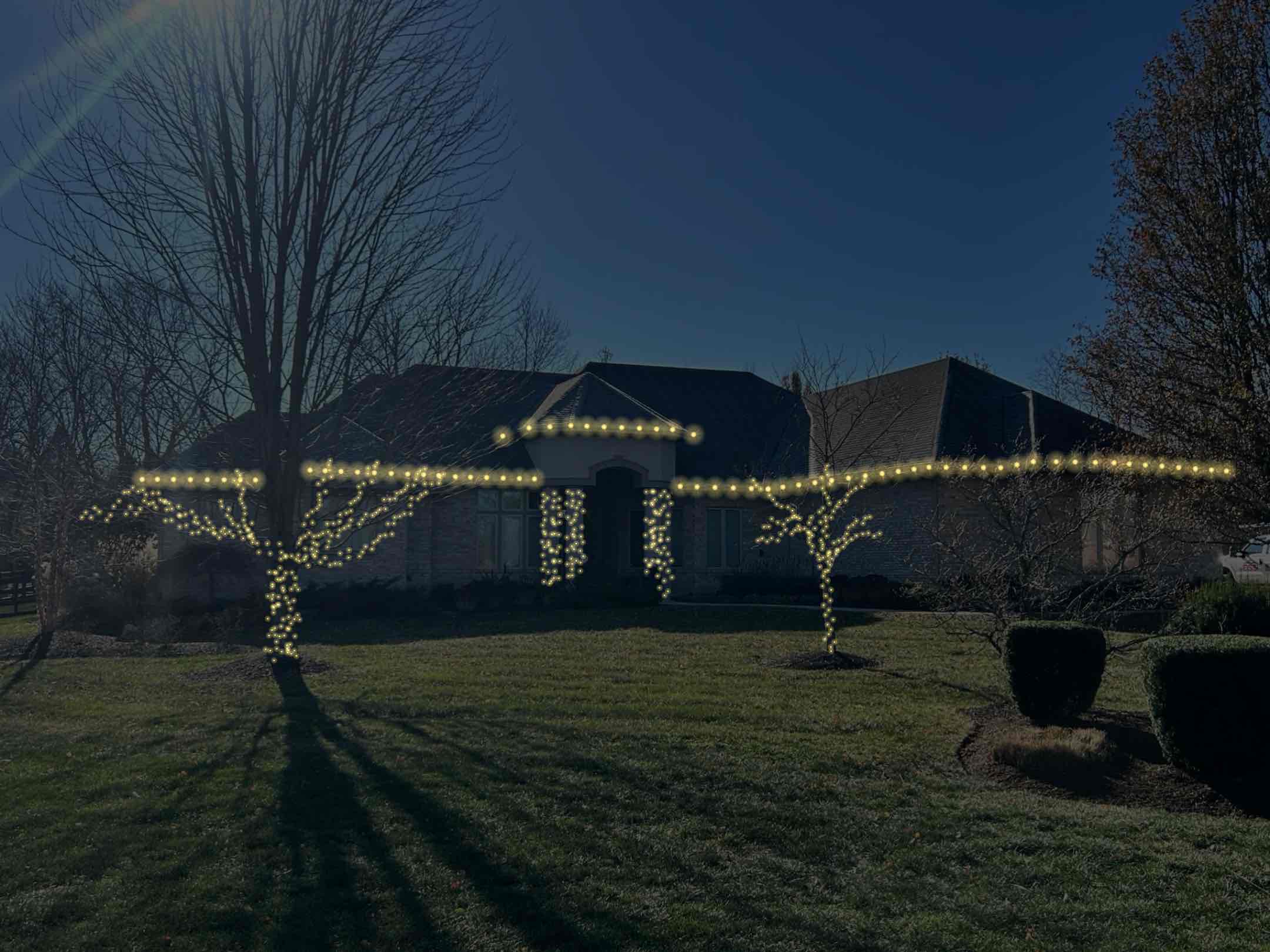 Christmas lights digital rendering - home design preview 5