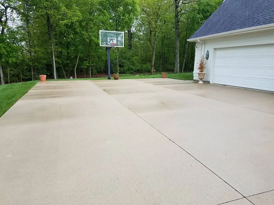 Concrete Power Washing Driveway after Prestige Pressure Washing