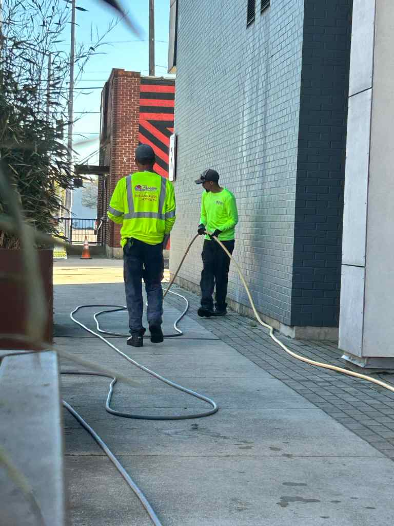 Professional pressure washing estimate in Dayton neighborhood