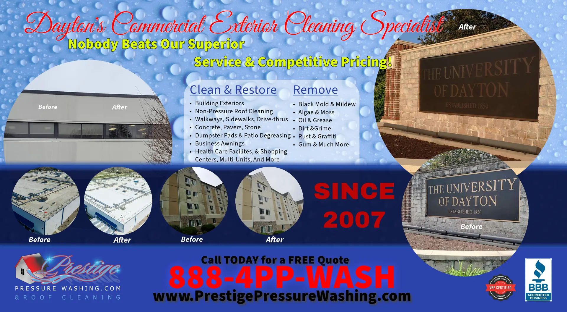 Commercial Pressure Washing in Dayton | Prestige Cleaning - Prestige ...
