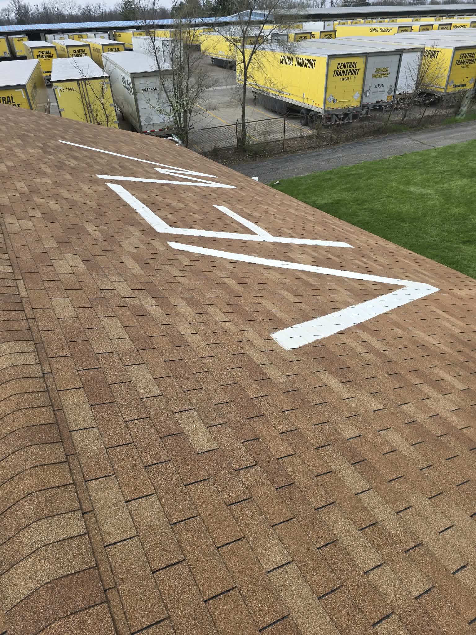 Residential roof after algae removal with soft washing
