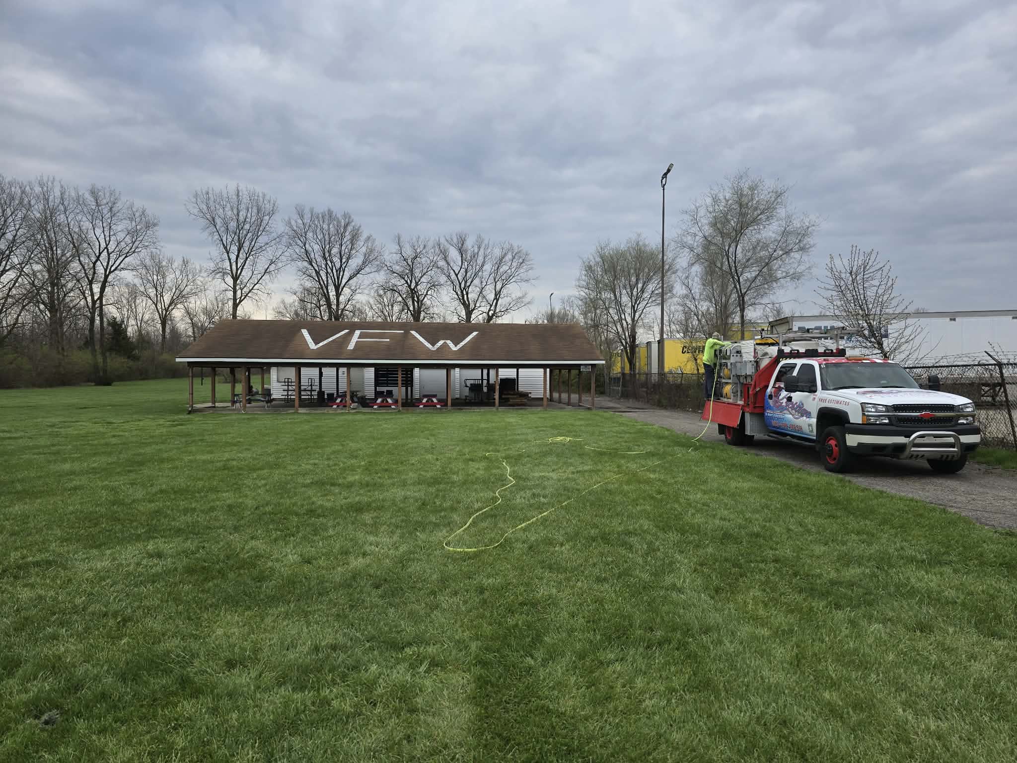 Asphalt shingle roof after soft wash roof cleaning in Dayton