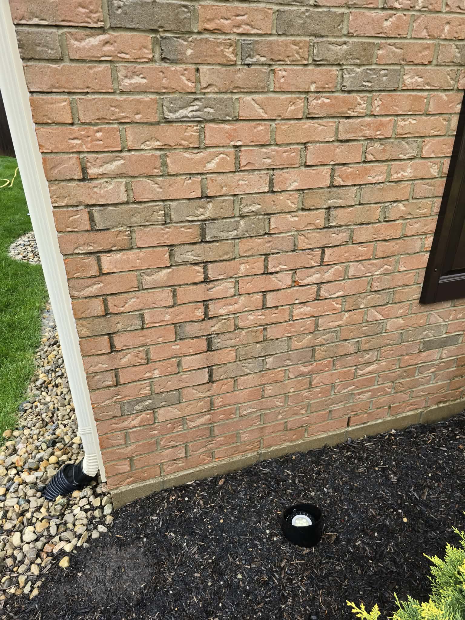 Brick exterior before cleaning Dayton Ohio