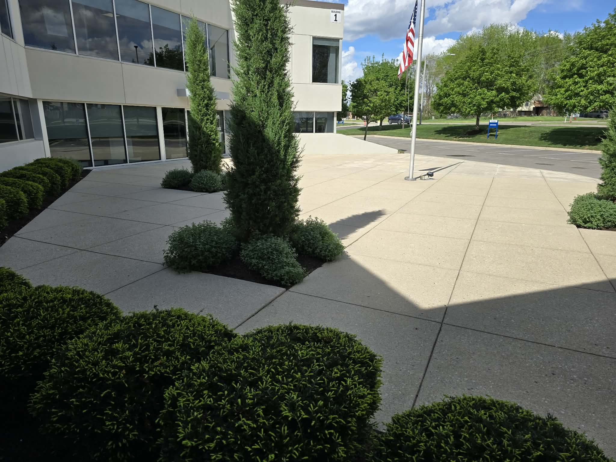 Wide concrete after cleaning Dayton Ohio