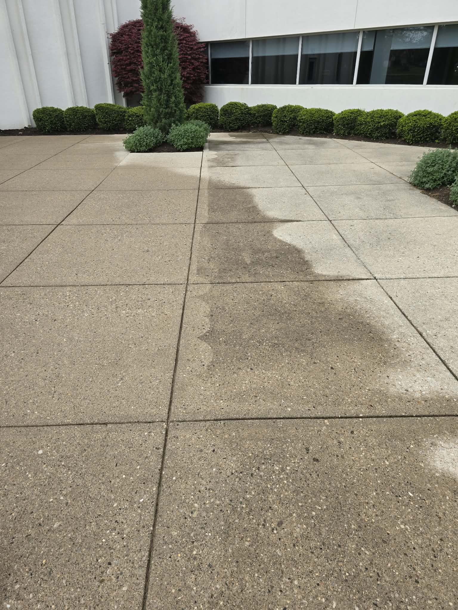 Concrete mid cleaning process