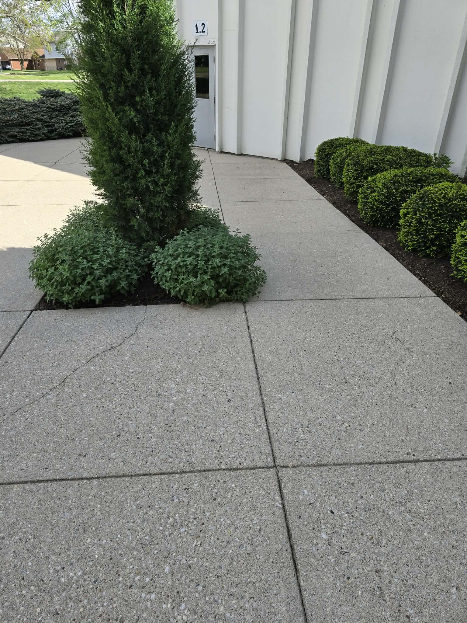 Concrete after pressure washing